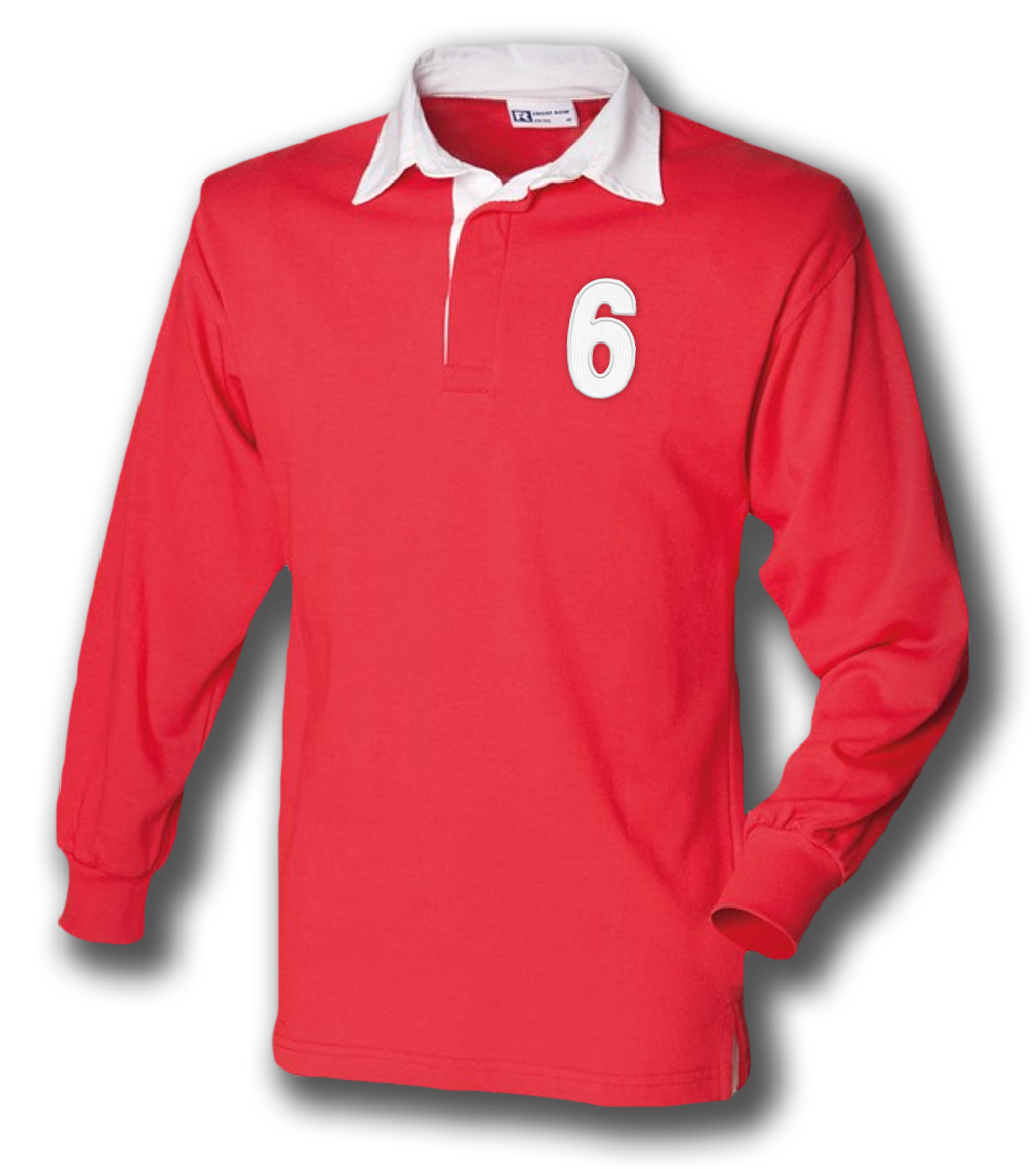 Duncan Edwards- Embroidered '6' Long Sleeved Cotton Football Shirt