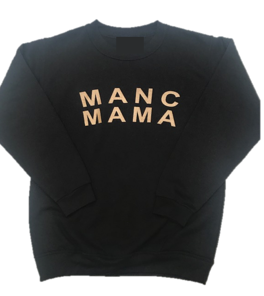 MANC MAMA - Sweatshirt - Black and Gold