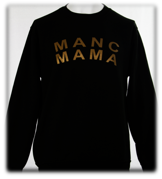 MANC MAMA - Sweatshirt - Black and Gold